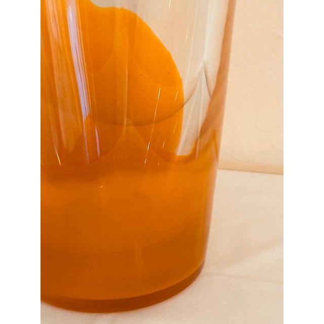 Barovier e Toso Barovier & Toso Orange Murano Glass Vase For Sale - Image 4 of 11