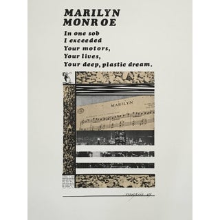 Richard Merkin, Marilyn Monroe Pop Art 1969 Color Screenprint Richard Merkin, 1969 For Sale