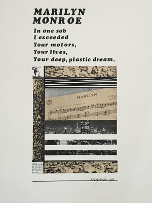 Richard Merkin, Marilyn Monroe Pop Art 1969 Color Screenprint Richard Merkin, 1969