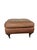Vintage Baker Milling Road Leather Wingback Chair & Ottoman With Nailheads and Casters For Sale - Image 9 of 12