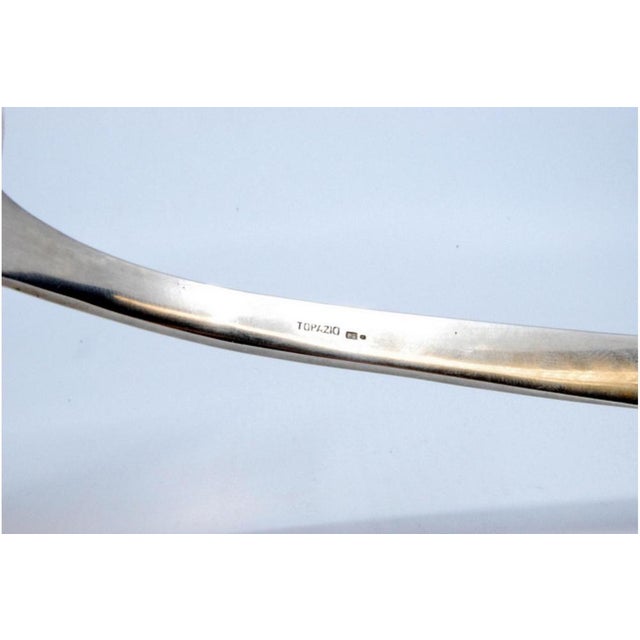 Silver Silver Soup Ladle with Grooves For Sale - Image 8 of 9