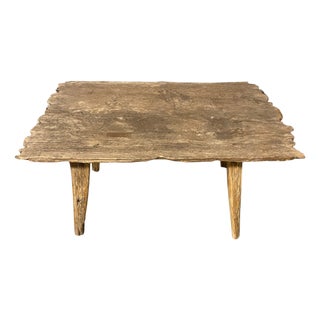 Andrianna Shamaris Rustic Teak Wood Coffee Table For Sale