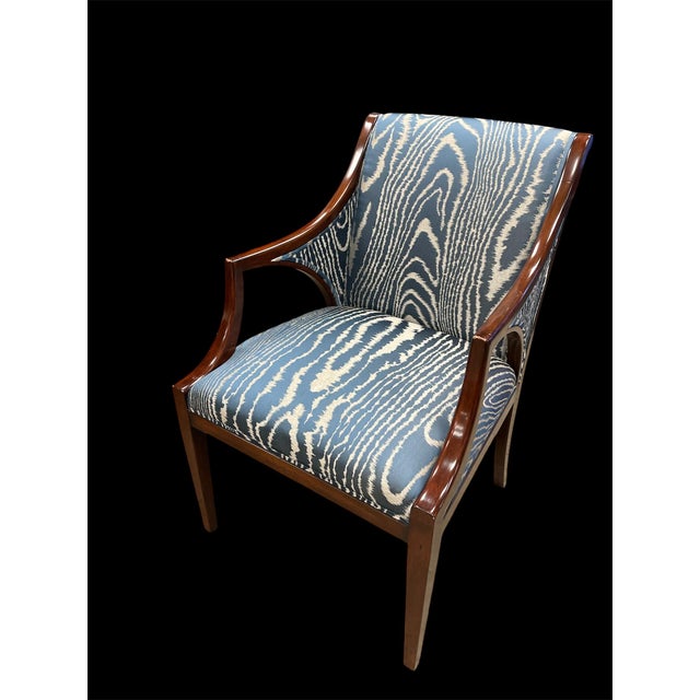 Custom made Luxury Macassar Ebony Wood Table with Sunburst Veneer & Lacquer Finish on a Pedestal + 8 Silk Upholstered...