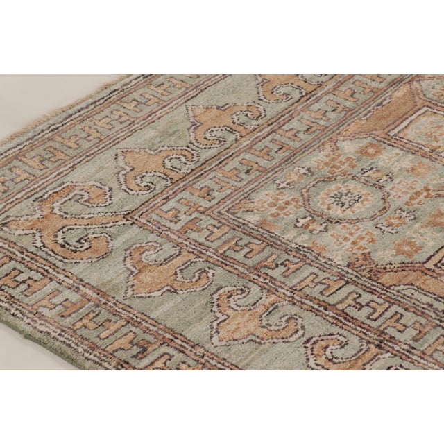 Contemporary Contemporary Khotan Style Square Rug, With Geometric Design, by Rug & Kilim, India For Sale - Image 3 of 9