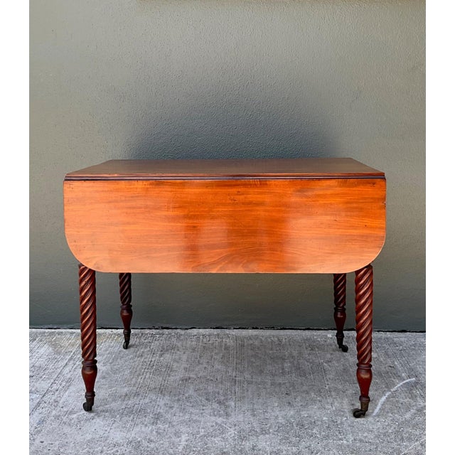 Vintage Mahogany Drop Leaf Table For Sale - Image 12 of 16