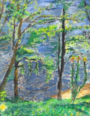 Anne Granick 1950s "Trees" I Casein Paint on Paper Circa 1960s