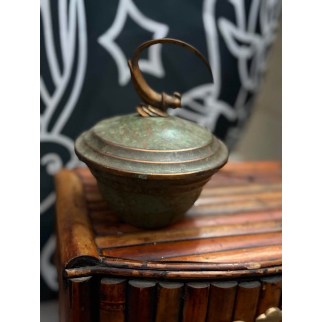 1930s Carl Sorensen Vintage Art Deco Brown Bowl Signed For Sale - Image 5 of 5