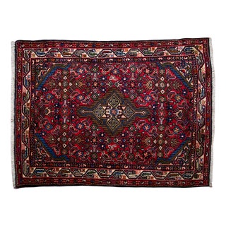 Vintage Hand-Knotted Hamadan Rug For Sale