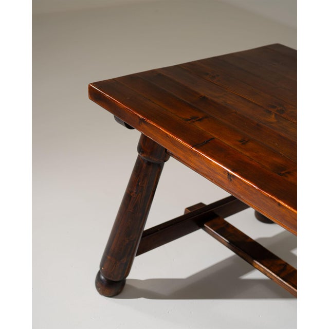 Wood French Dining Table by Georges Robert, 1950s For Sale - Image 7 of 12