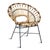 Charming boho chic bamboo ring chair with black iron base. Woven bamboo and rattan circular lounge seating area. Great for...