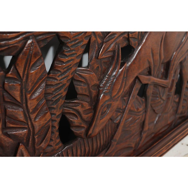 Art Deco French Oak Pierced Carving Wall Panel, 1925 For Sale - Image 12 of 15