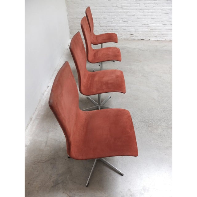 Metal Early Oxford Swivel Chairs by Arne Jacobsen for Fritz Hansen, 1966, Set of 4 For Sale - Image 7 of 18
