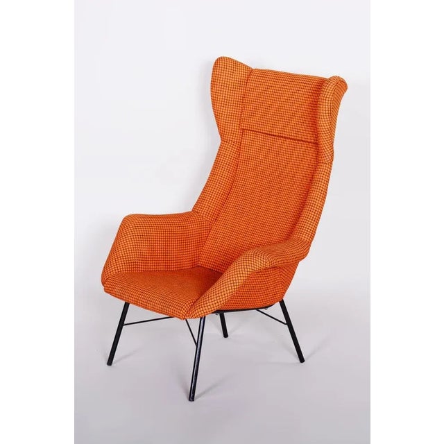 Set of Mid-Century Orange Lounge Chairs attributed to Miroslav Navratil, 1960s For Sale - Image 10 of 10