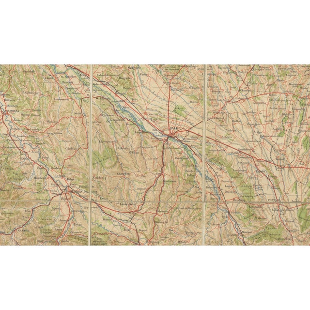 Antique Tarbes & French Pyrenees Folding Map by Edward Stanford, 1922 For Sale - Image 4 of 12