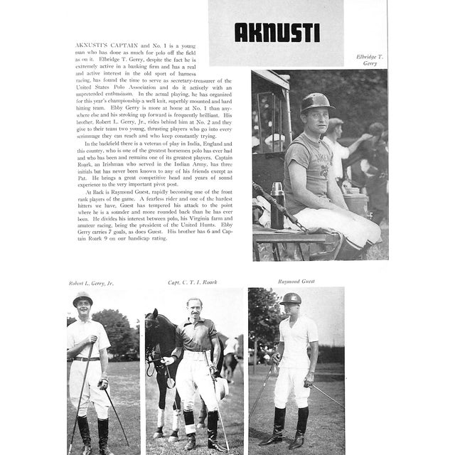 Us Open Polo Championship Meadow Brook Club September 1938 For Sale - Image 17 of 17