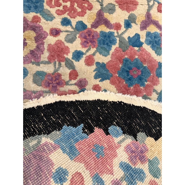 Mid-20th C Entury Chinese Art Deco Oval Rug 3'1" X 4'11" For Sale - Image 11 of 11