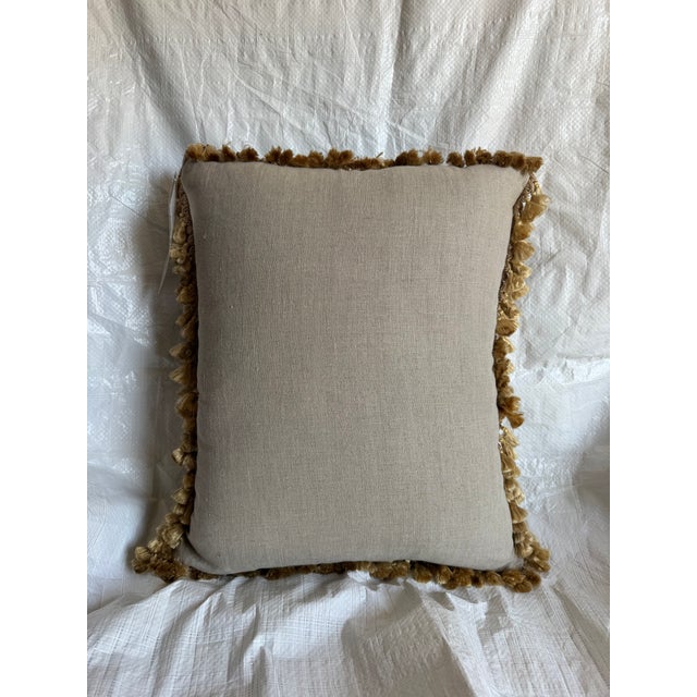 19th Century French Aubusson Style Tapestry Pillow With Floral and Bird Motif For Sale In Los Angeles - Image 6 of 6