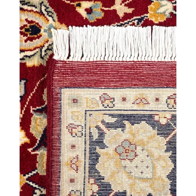 2000 - 2009 Mogul, One-of-a-Kind Hand-Knotted Area Rug in Red, 4' 2" x 6' 2" For Sale - Image 5 of 8