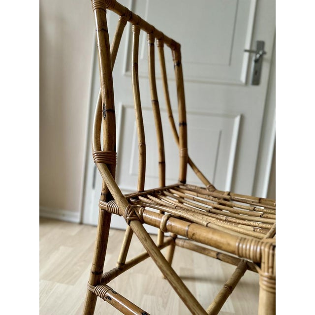 Vintage Italian Rattan Chair, 1960s For Sale - Image 6 of 18