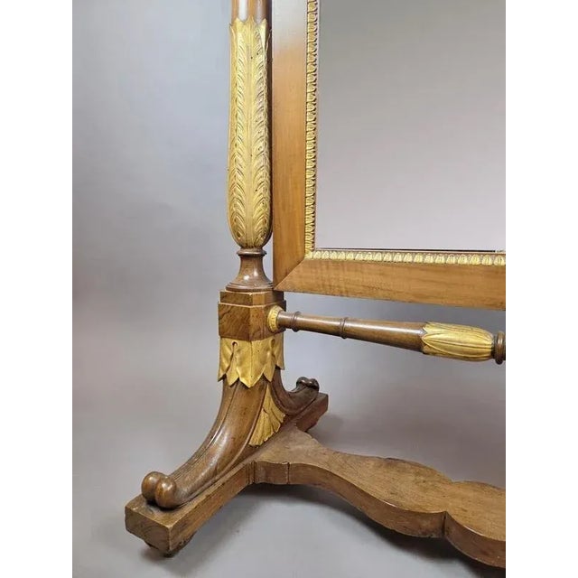 Empire Mahogany and Giltwood Psyche Mirror, 19th Century For Sale - Image 6 of 9