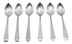 Silver Coffee Spoons, Set of 6
