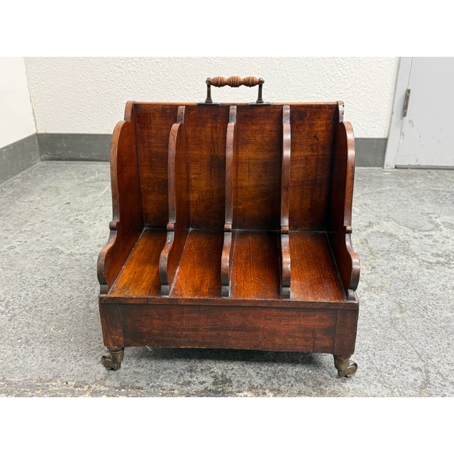 19th Century Canterbury Mahogany Magazine Rack, 19th Century For Sale - Image 5 of 12