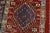 Yalameh Rug 3'5'' X 4'11'' Red Wool Vintage Tribal Hand-Knotted Oriental Carpet For Sale - Image 4 of 12