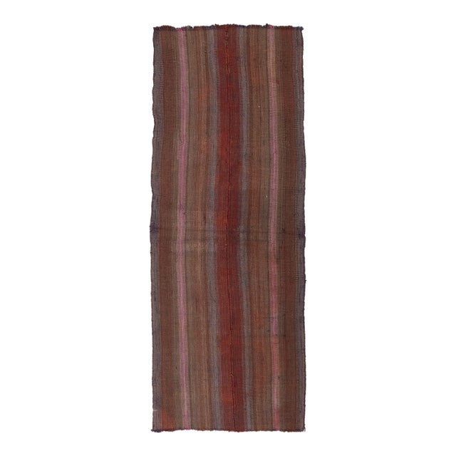 Decorative Vintage Turkish Kilim Rug - 2`8″ X 7`3″ For Sale