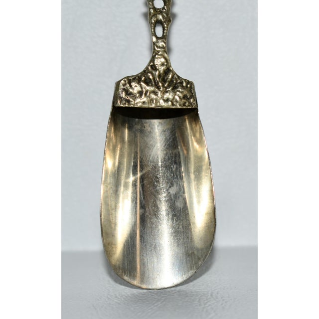 Antique Silver Figural Winged Cherub Salt Spoon For Sale - Image 4 of 13