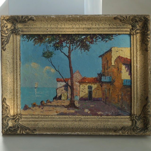 Jos Van Dijk, Southern European Street Scene, 1920s, Oil Painting on Canvas For Sale - Image 3 of 13