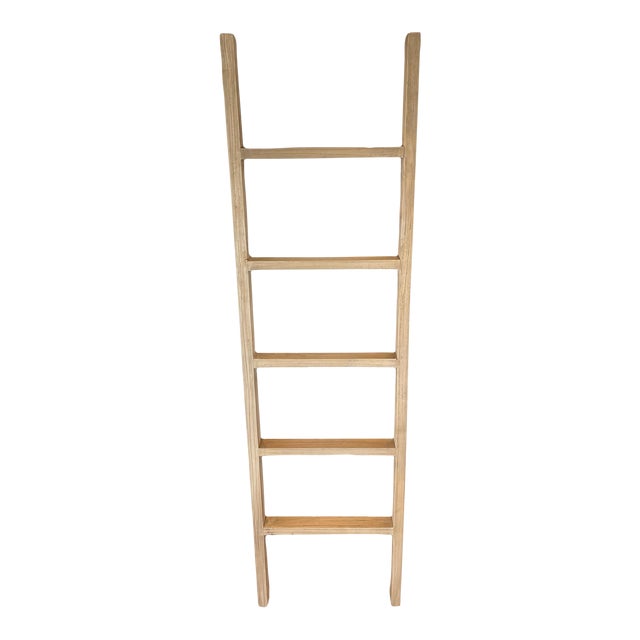 Modern Wood Ladder in Antique Finish For Sale