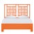 Finn Platform Bed Queen - Orange For Sale - Image 12 of 12