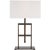 Transitional Ray Booth by Visual Comfort Signature Alda 25" Adjustable Table Lamp in Bronze and Dark Walnut with Linen Shade For Sale - Image 3 of 3