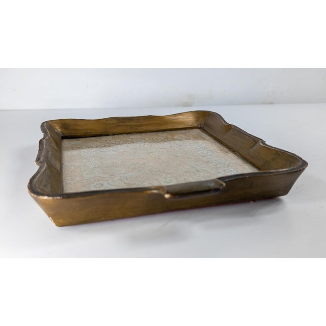 19th Century Victorian Silk or Cotton Lace Embroidered Doily in Giltwood Tray For Sale In New York - Image 6 of 8
