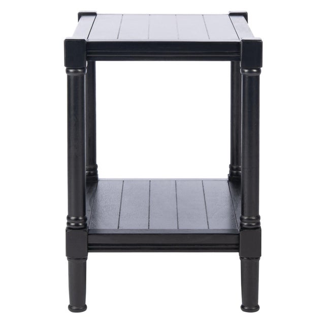 Wood Rafiki Rectangle Accent Table in Black For Sale - Image 7 of 8