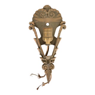 Mid-West Art Deco Bronze Soleure Wall Sconce, 1930s For Sale