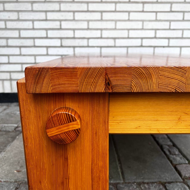 Yngve Ekström Scandinavian Modern Coffee Table in Pine by Yngve Ekström for Swedese, 1970s For Sale - Image 4 of 9