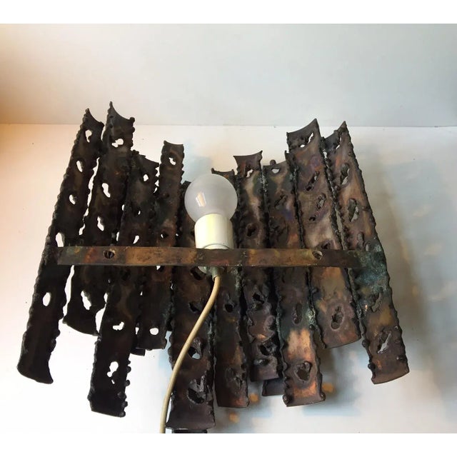 Danish Brutalist Bronze Sconce, 1960s For Sale - Image 9 of 10