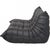 Animal Skin Togo Two-Seater Sofa in Dark Brown Leather by Michel Ducaroy, 1990s For Sale - Image 7 of 9