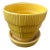 1940s Yellow McCoy Basketweave Planter For Sale