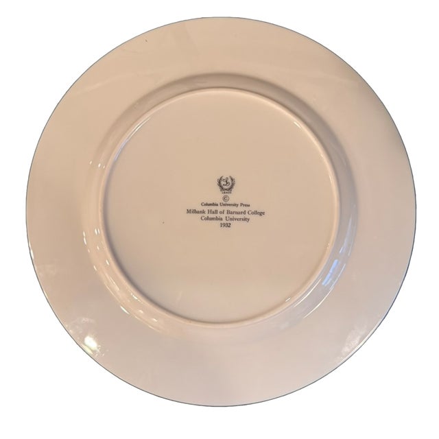 Lenox Columbia University Bone China Dinner Plates – Circa 1932- Set of 5 For Sale In Providence - Image 6 of 12