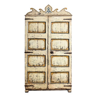 Spanish 18th Century Polychrome Painted Cabinet For Sale