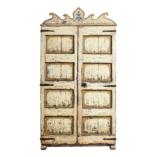 Spanish 18th Century Polychrome Painted Cabinet For Sale
