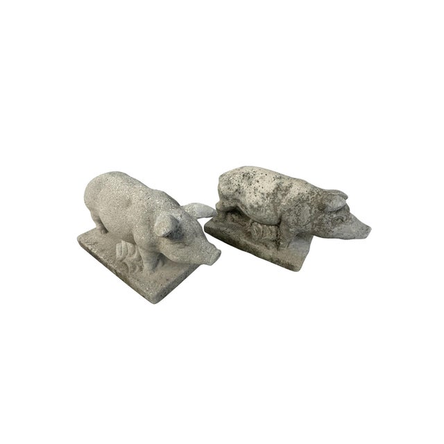 Early 21st Century Petite Stone Pigs - A Pair For Sale - Image 5 of 18
