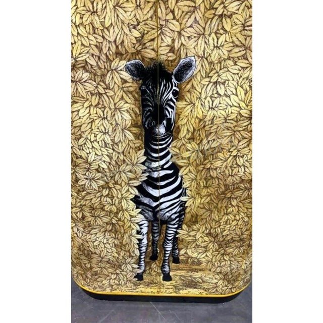 Barnaba Fornasetti | Curved 'Zebra' Cabinet One of Fifteen, Date: 2003 For Sale - Image 10 of 10