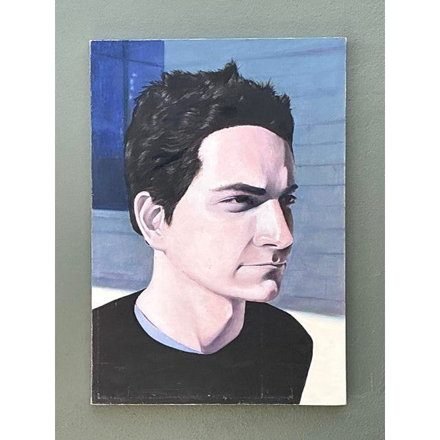 Vintage Original Oil Portrait on Canvas For Sale - Image 11 of 12