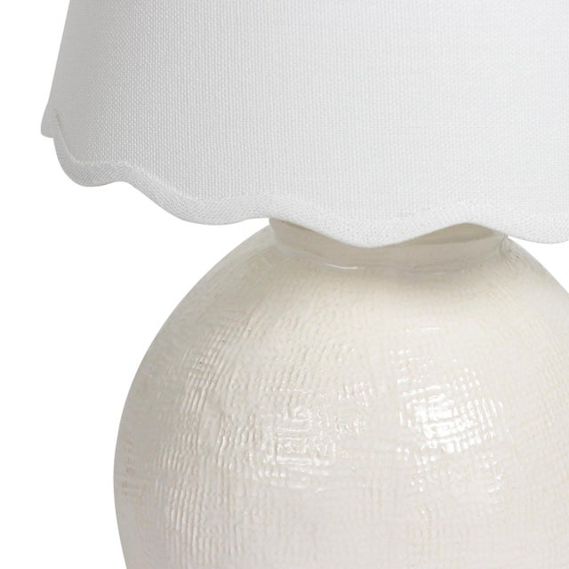 Amoria Mini Lamp with Scalloepd Shade For Sale - Image 4 of 6