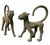 1990s Pair of Vintage Benin-Style Cast Bronze Leopard Statues For Sale - Image 5 of 12