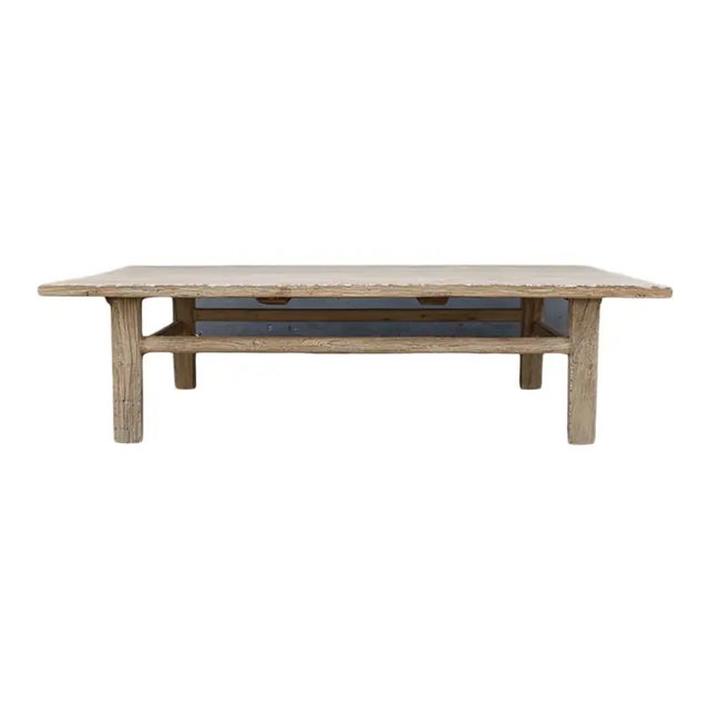 Vintage Bleached Elm Farmhouse Coffee Table Chairish