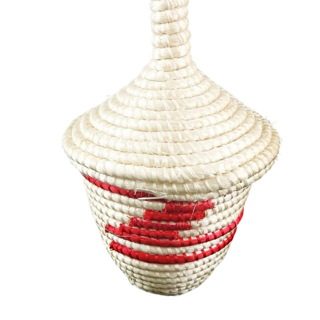Early 20th Century Tutsi Miniature Basket Rwanda 3 Inch For Sale - Image 4 of 5